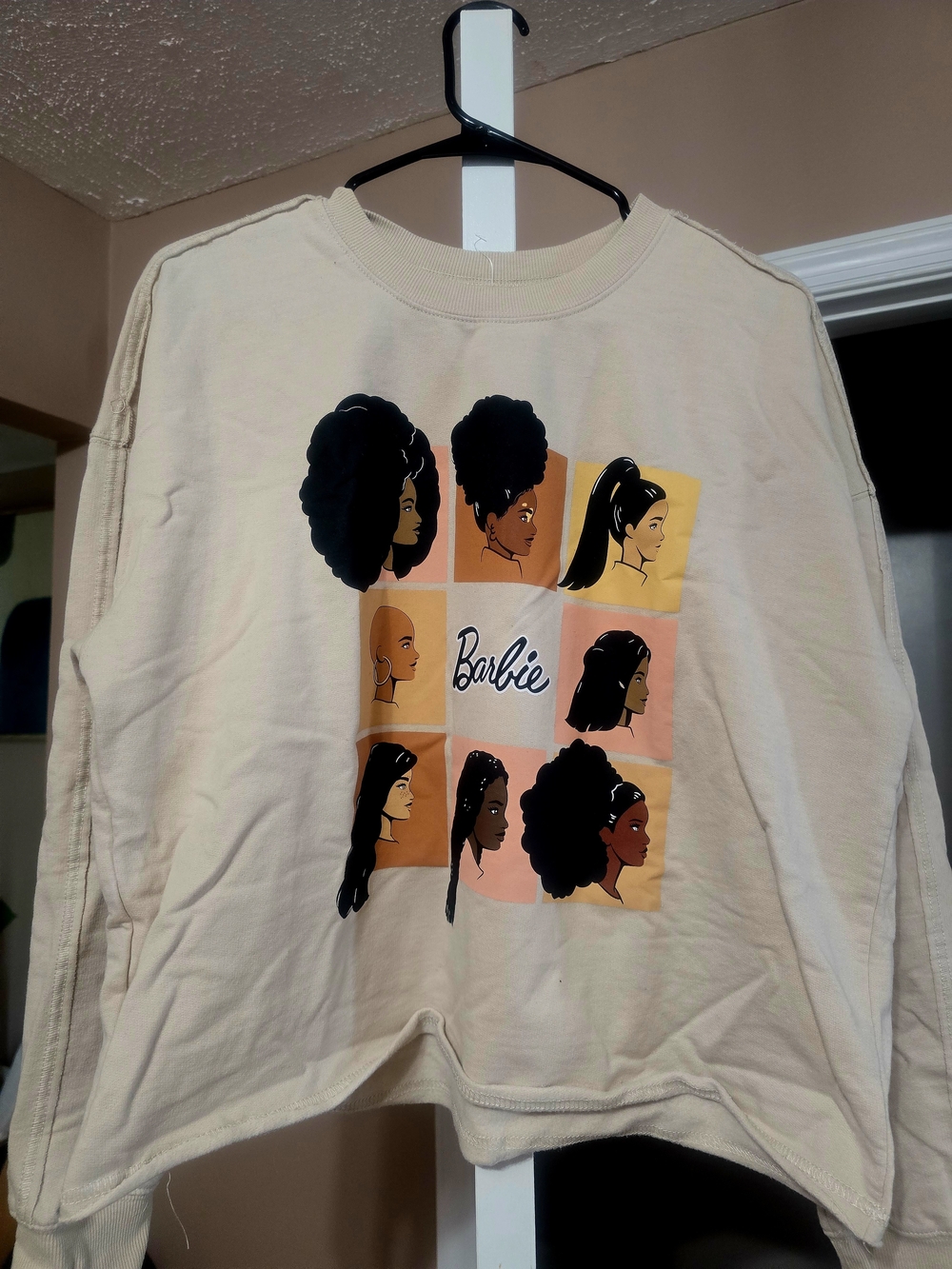 Barbie Cream Graphic Sweatshirt - Women's Top